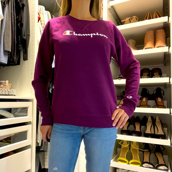 CHAMPION Crewneck sweatshirt purple size M - Picture 1 of 6